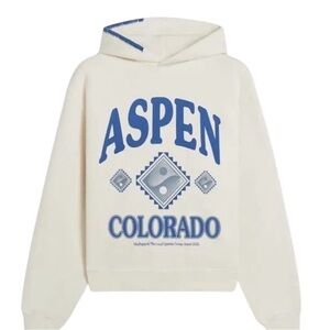 Madhappy Cream and Blue Hoodie